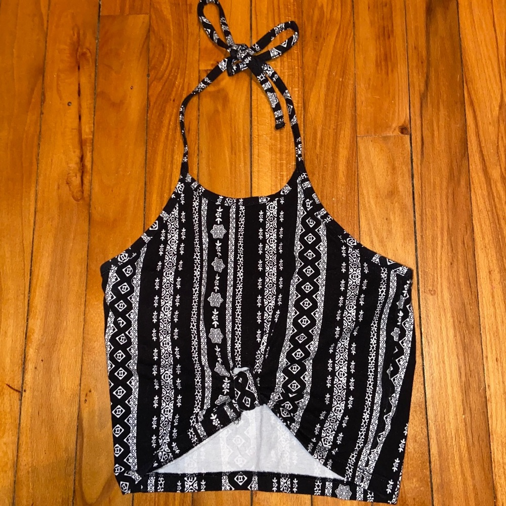 Charlotte Russe Tie Crop Halter Top
